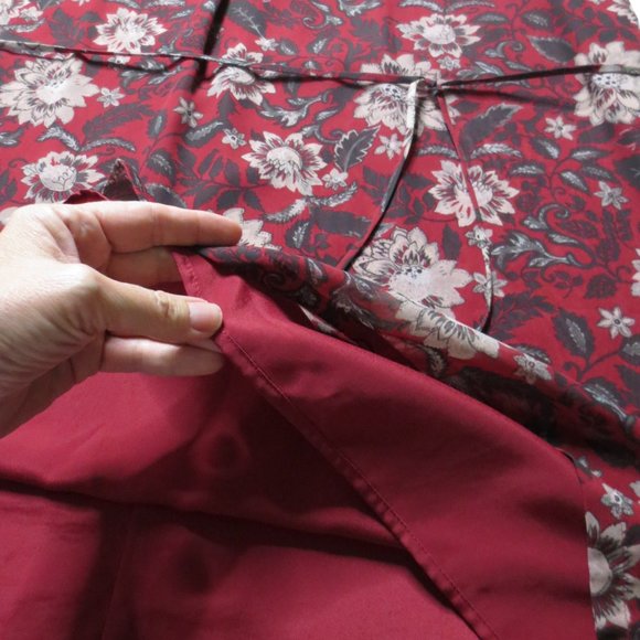 LOFT outlet WOMENS dress MAROON floral PINK sleeveless BURGUNDY shift SIZE XL - Picture 3 of 10